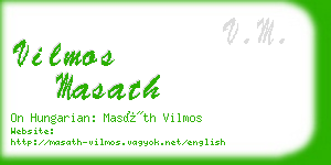 vilmos masath business card